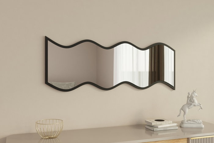 Hanah Home Espejo Blanco y Negro 40x120 cm